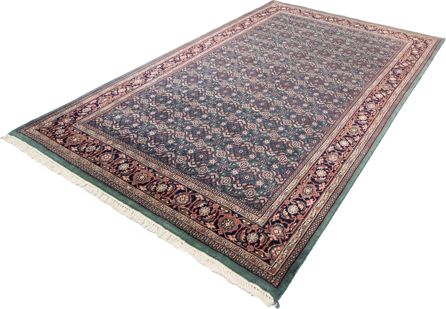 W 6 L 9.3 Bijar 100% Wool Hand-Woven Geometric Design - 17617
