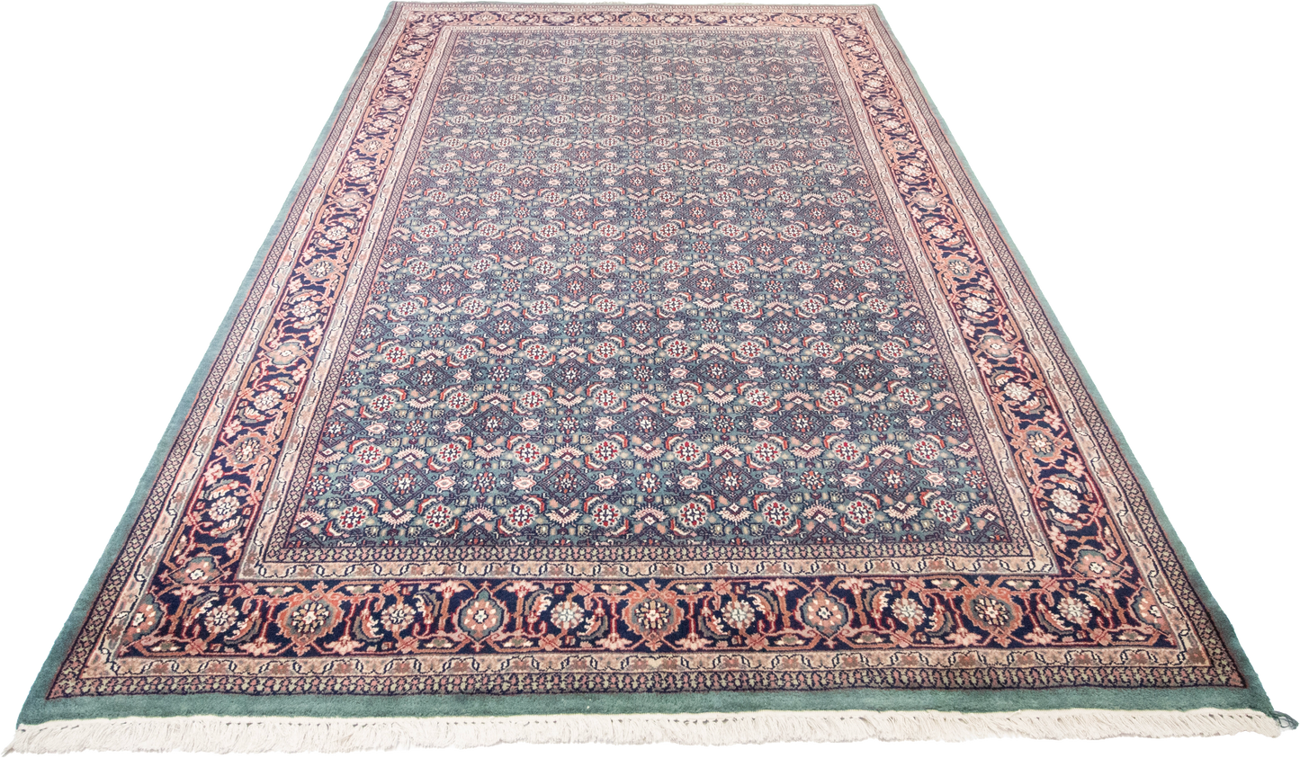 W 6 L 9.3 Bijar 100% Wool Hand-Woven Geometric Design - 17617
