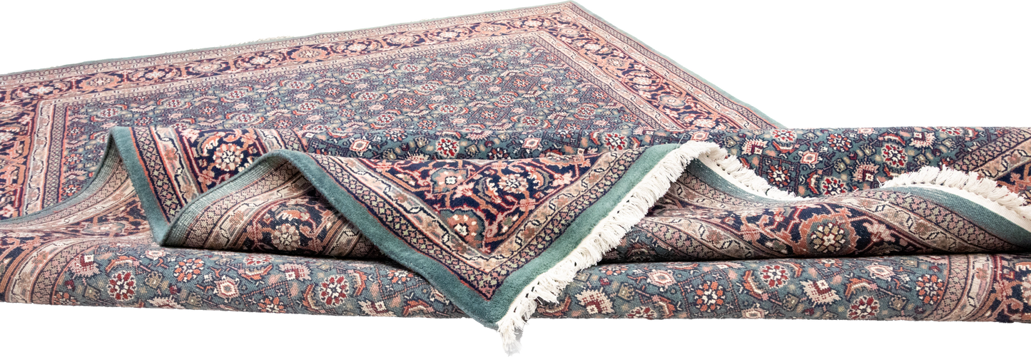 W 6 L 9.3 Bijar 100% Wool Hand-Woven Geometric Design - 17617