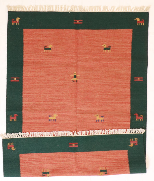4.6 x 6 - Modern Fine Kilim Rectangle - Hand Knotted Rug
