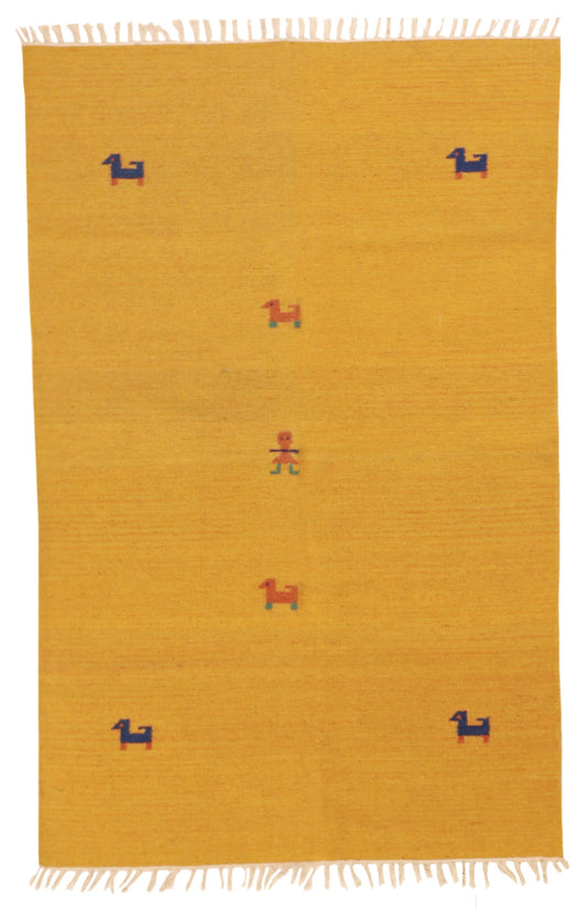 4x6 -  Fine Kilim Rectangle - Hand Knotted Rug