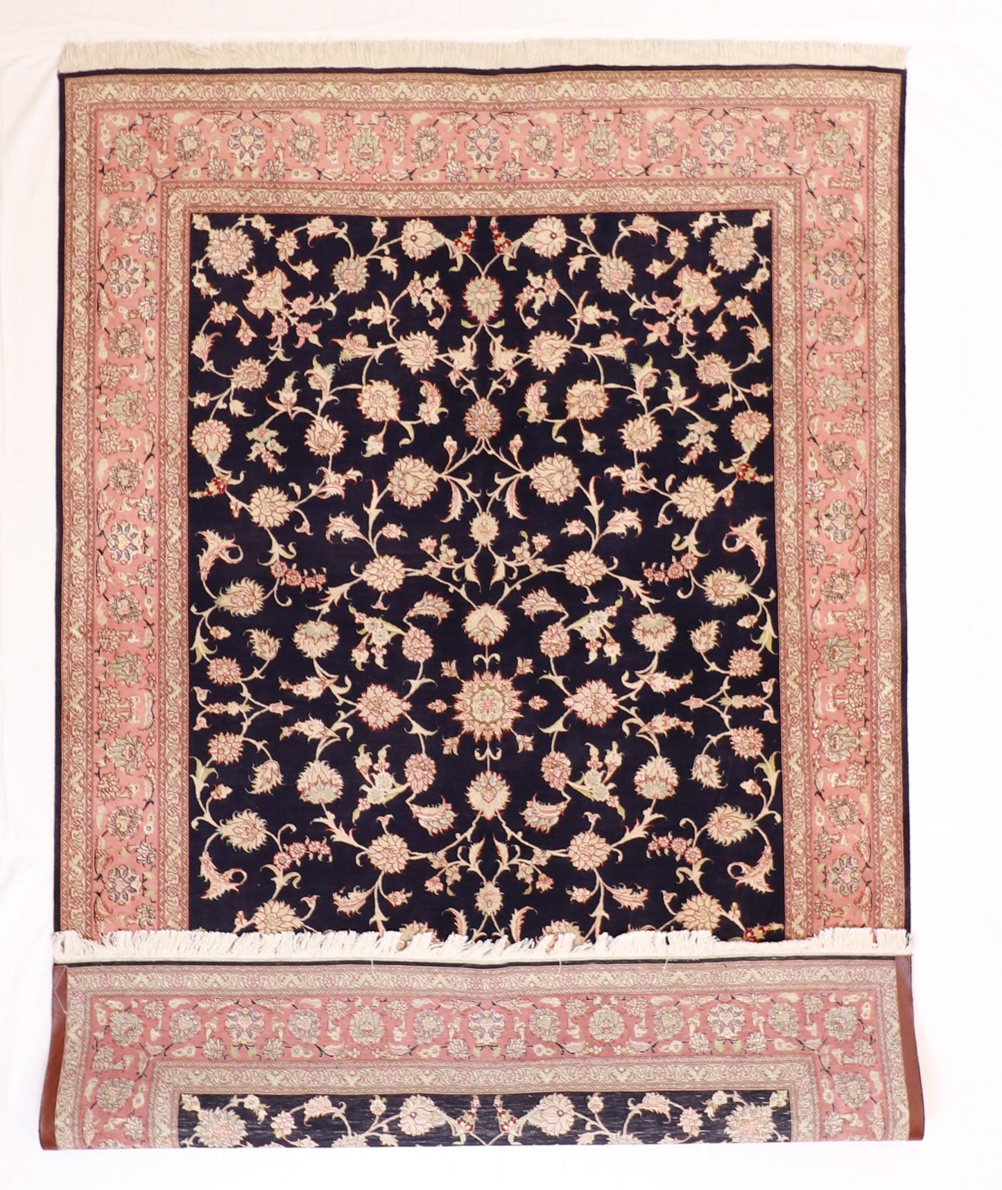 6x9 - Tabriz Fine/Wool/Silk All Over Rectangle - Hand Knotted Rug