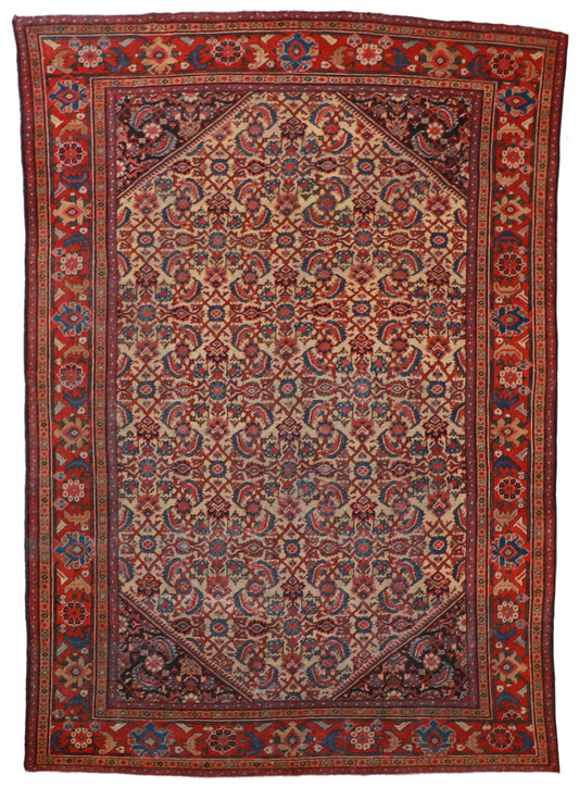 9 x 12 - Mahal Antique/Wool All Over Rectangle - Hand Knotted Rug