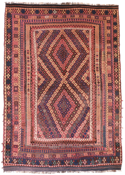 10x14 - Kilim Wool All Over Rectangle - Hand Knotted Rug