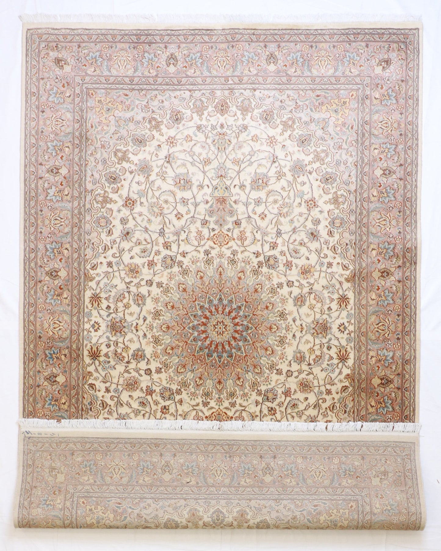 6x9 - Tabriz Wool Floral Rectangle - Hand Knotted Rug