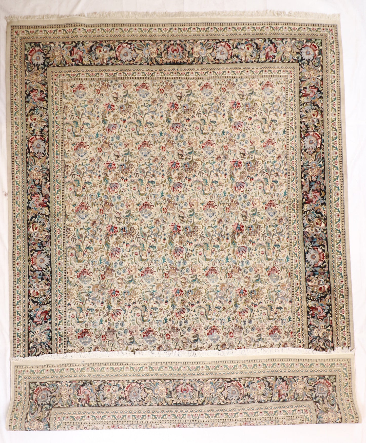9'10" x 14' - Tabriz Fine All Over Rectangle - Hand Knotted Rug