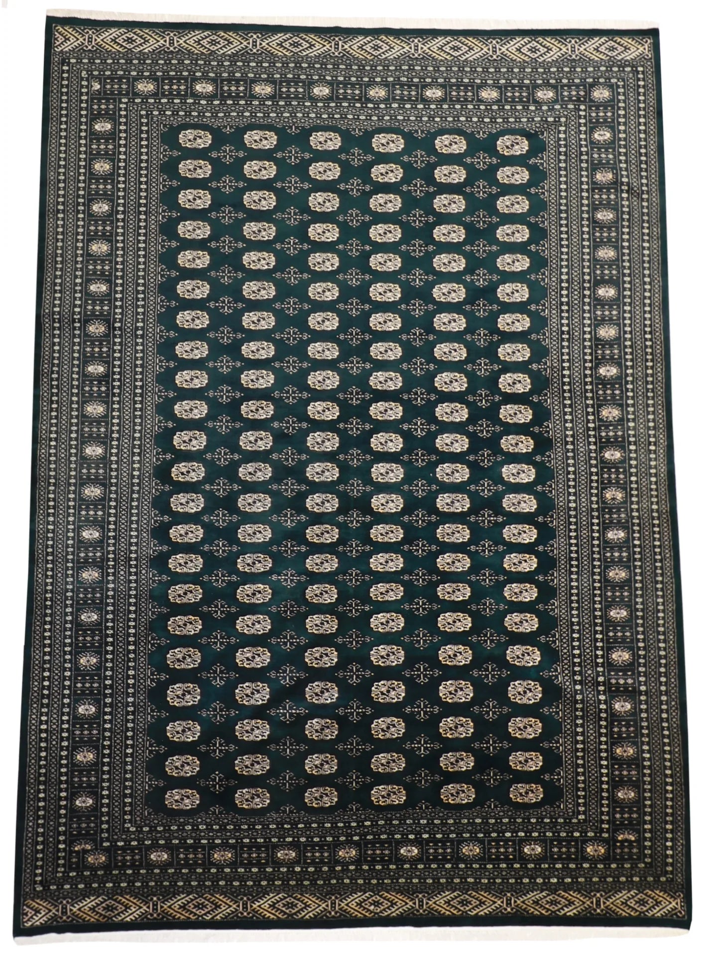 9x12 - Bokhara Fine Geometric Rectangle - Hand Knotted Rug