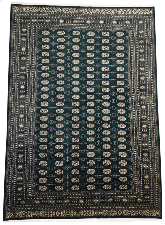 9x12 - Bokhara Fine Geometric Rectangle - Hand Knotted Rug