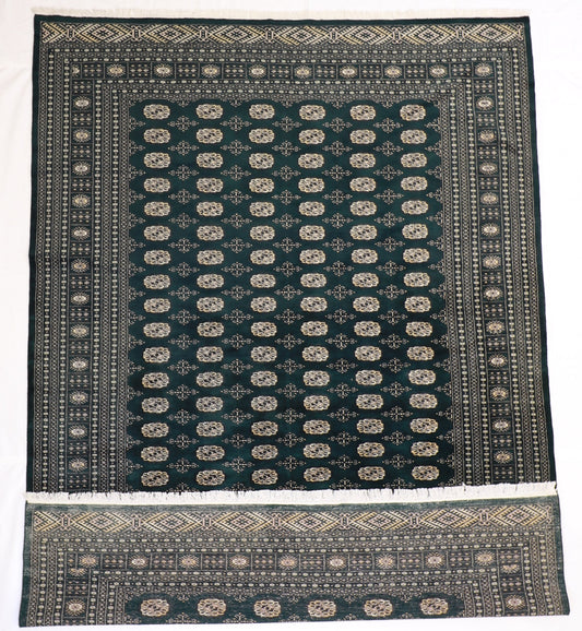 9x12 - Bokhara Fine Geometric Rectangle - Hand Knotted Rug