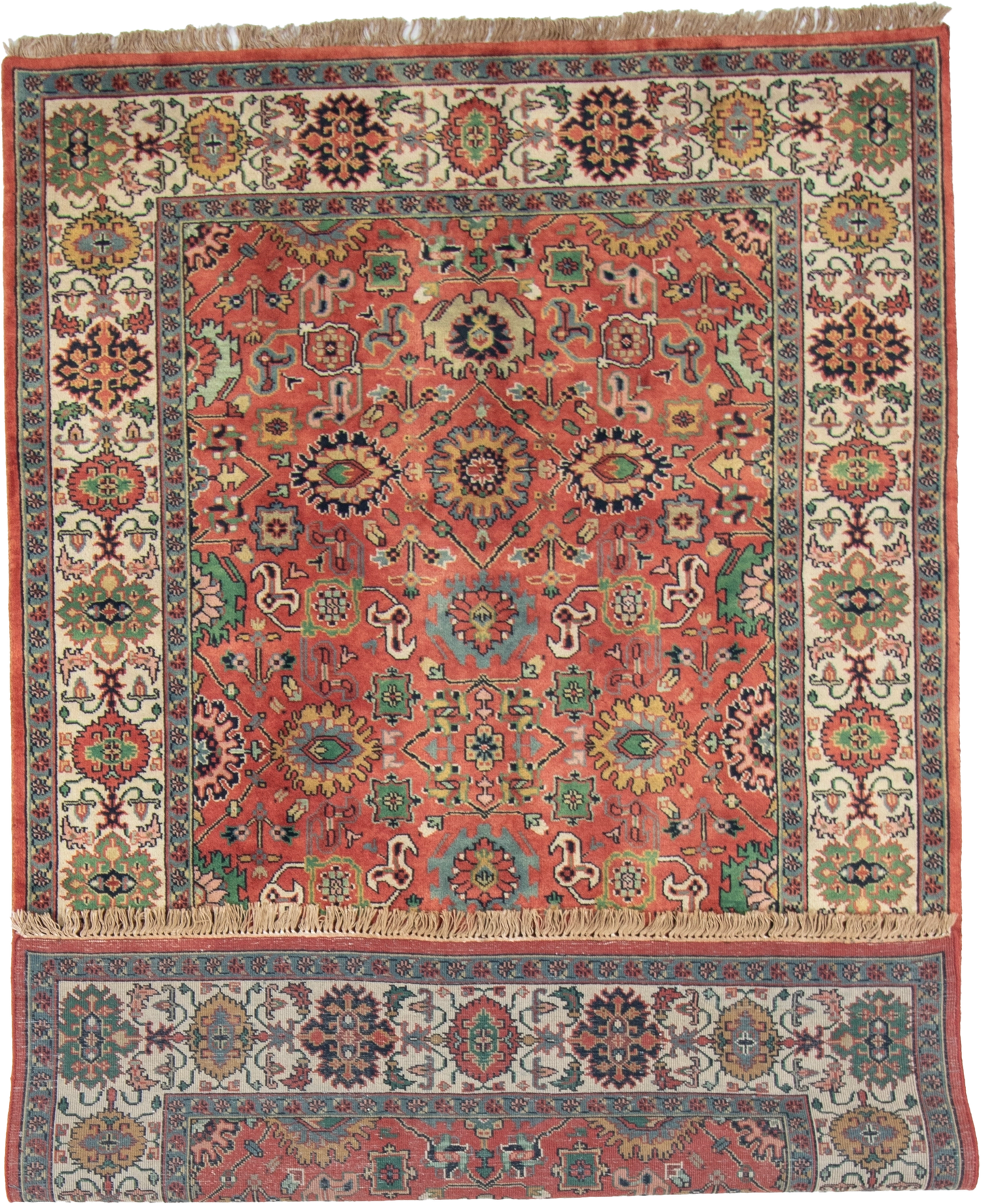 W 5.10 L 8.10 Mahal 100% Wool Hand-Woven All-Over Design - 21965