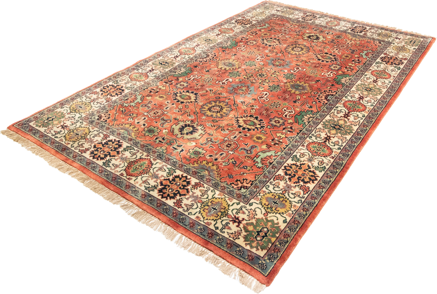 W 5.10 L 8.10 Mahal 100% Wool Hand-Woven All-Over Design - 21965