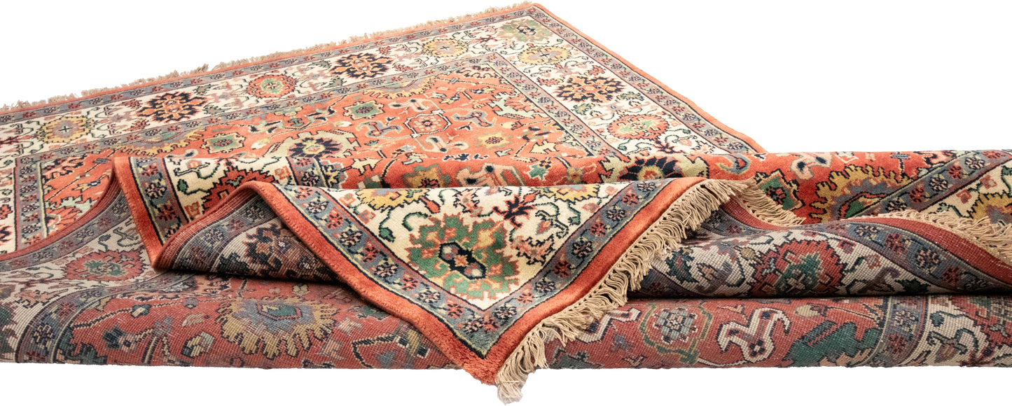 W 5.10 L 8.10 Mahal 100% Wool Hand-Woven All-Over Design - 21965