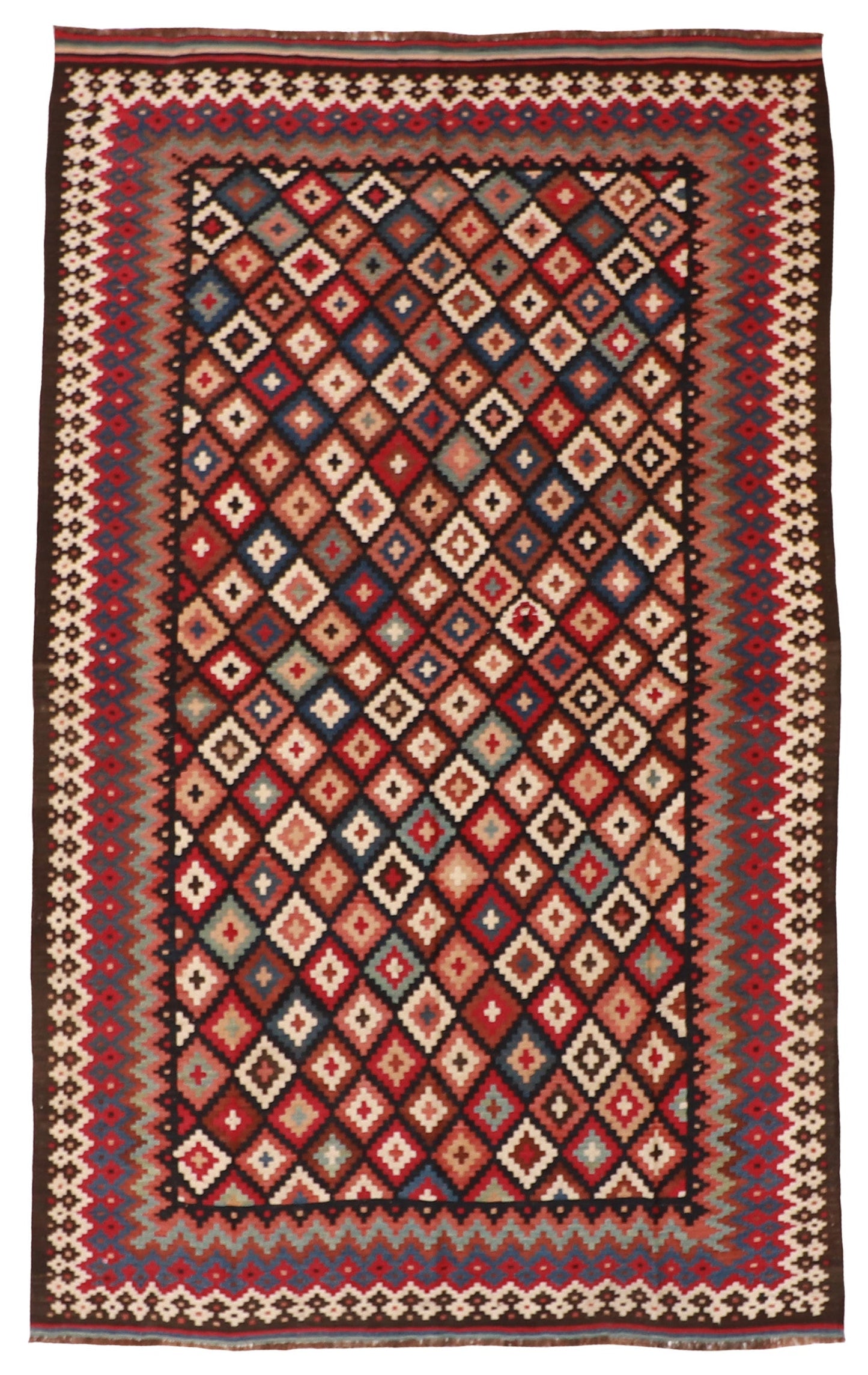 6x9 - Kilim S.Antique/Wool Geometric Rectangle - Hand Knotted Rug