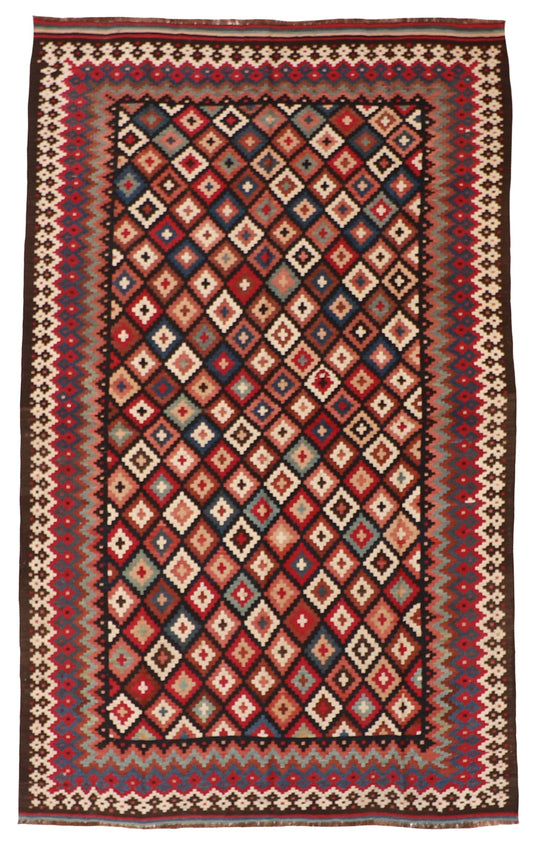 6x9 - Kilim S.Antique/Wool Geometric Rectangle - Hand Knotted Rug