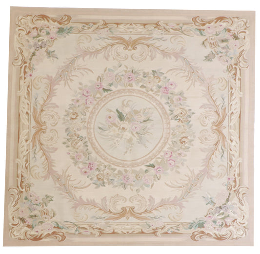 Square - Tabriz Fine/Silk All Over - Hand Knotted Rug