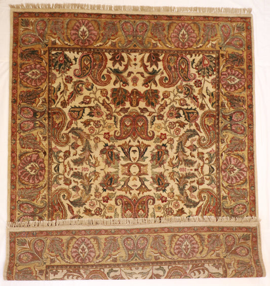 9 x12 - Mashad Wool Floral Rectangle - Hand Knotted Rug
