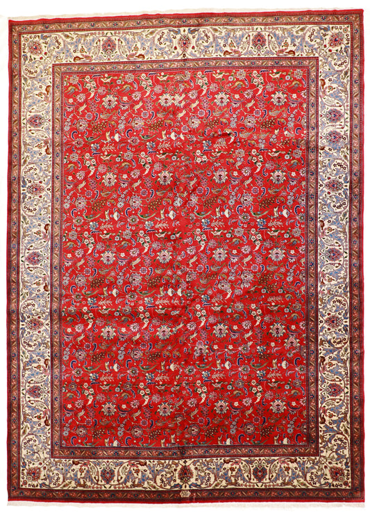 12 x 15 - Tabriz Fine All Over Rectangle - Hand Knotted Rug