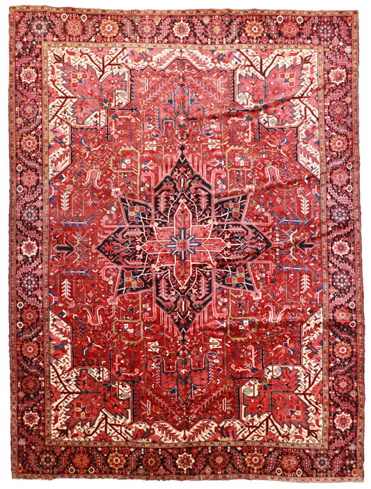 11 x 15 - Heriz Fine All Over Rectangle - Hand Knotted Rug