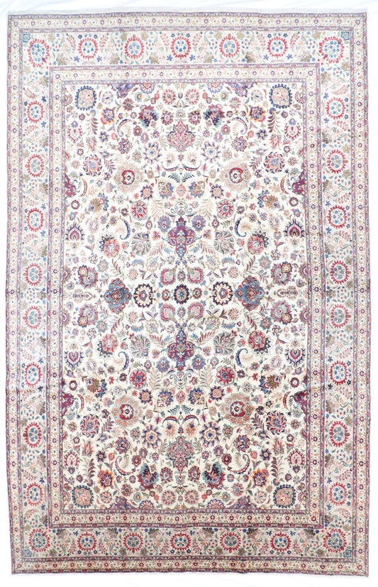 11 x 16 - Mashad Fine/Wool/S.Antique All Over Rectangle - Hand Knotted Rug
