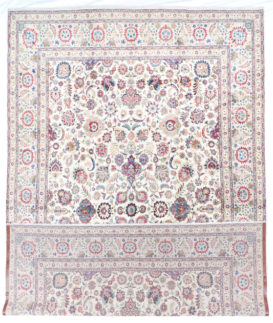 11 x 16 - Mashad Fine/Wool/S.Antique All Over Rectangle - Hand Knotted Rug