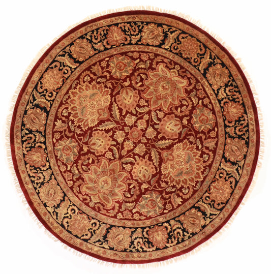 Round - Mashad Fine Wool All Over - Hand Knotted Rug