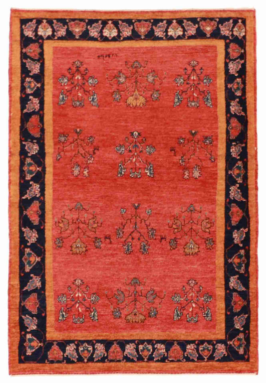 W 3.4 L 4.11 Loribaft 100% Wool Handmade All Over Design - 25518