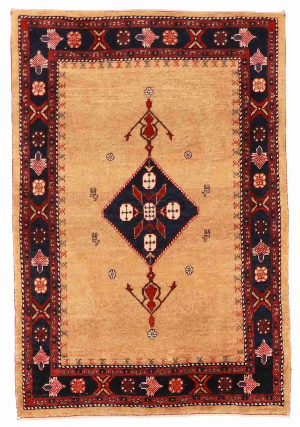 W 2.9 L 4.1 Loribaft 100% Wool Handmade All Over Design - 25538