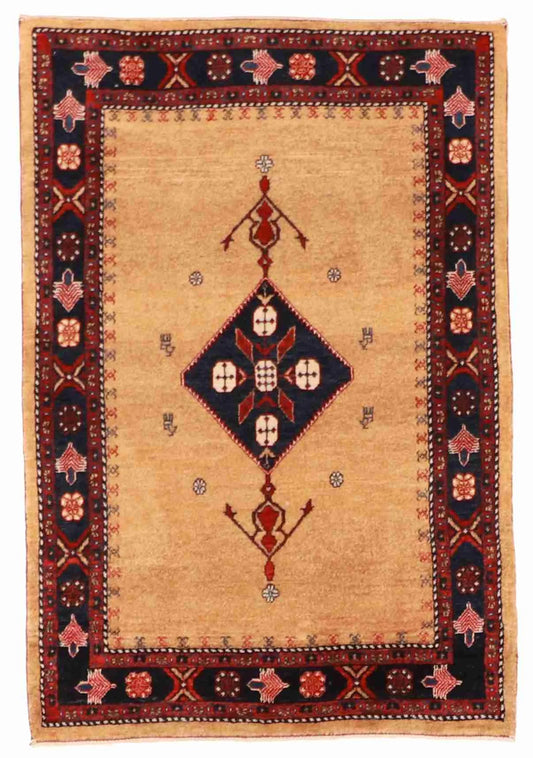W 2.9 L 4.1 Loribaft 100% Wool Handmade All Over Design - 25538