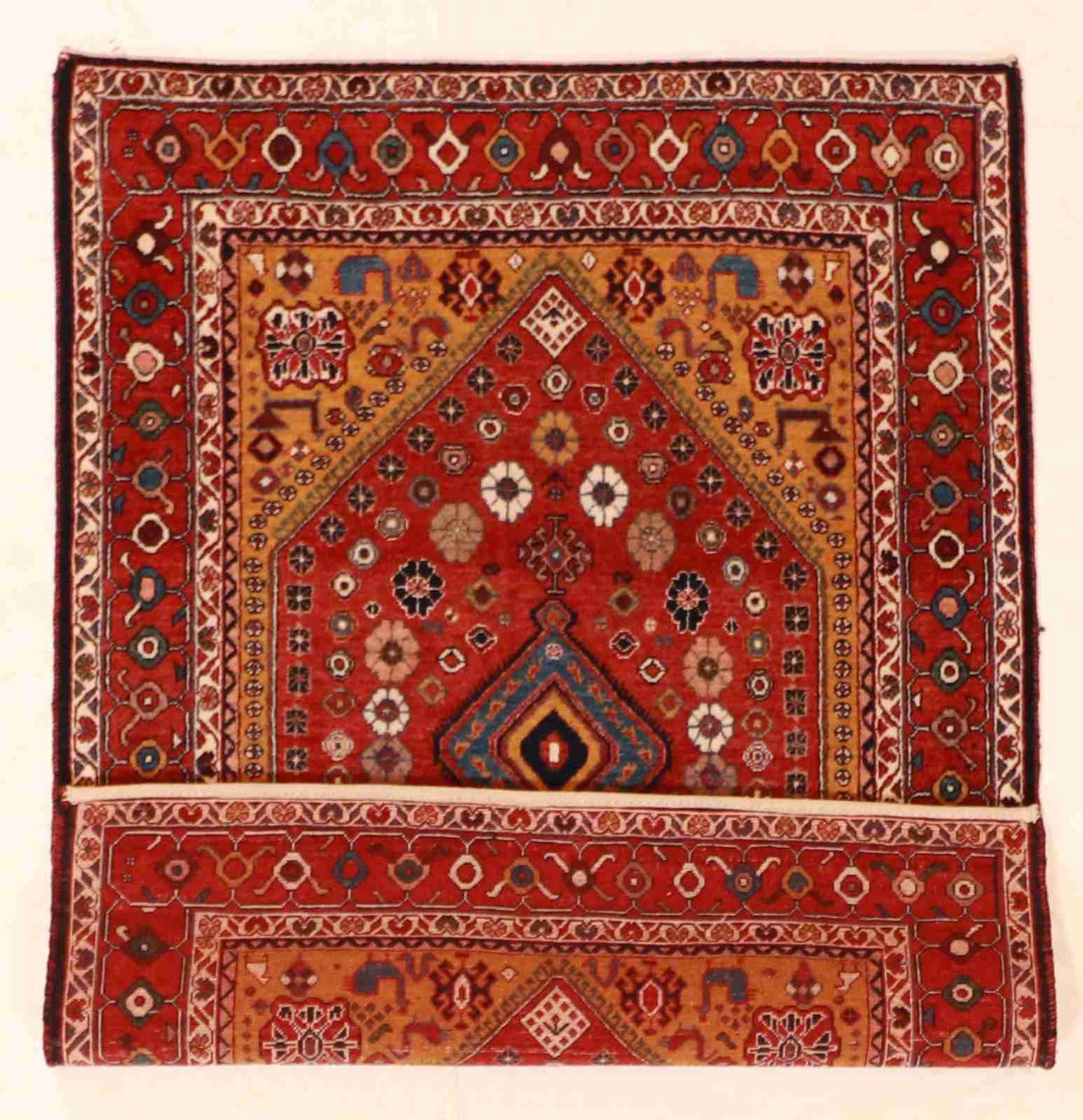 W 3.6 L 4.9 Loribaft 100% Wool Hand-Woven All Over Design - 25549