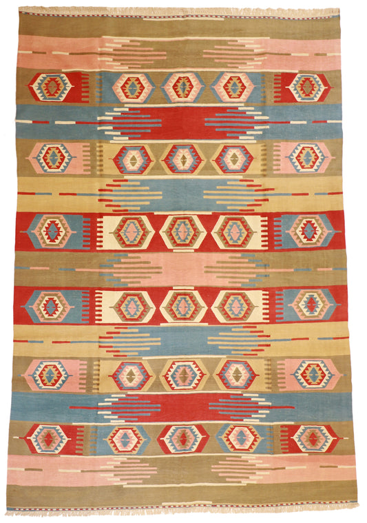 9x12 - Kilim Fine/Wool All Over Rectangle - Hand Knotted Rug