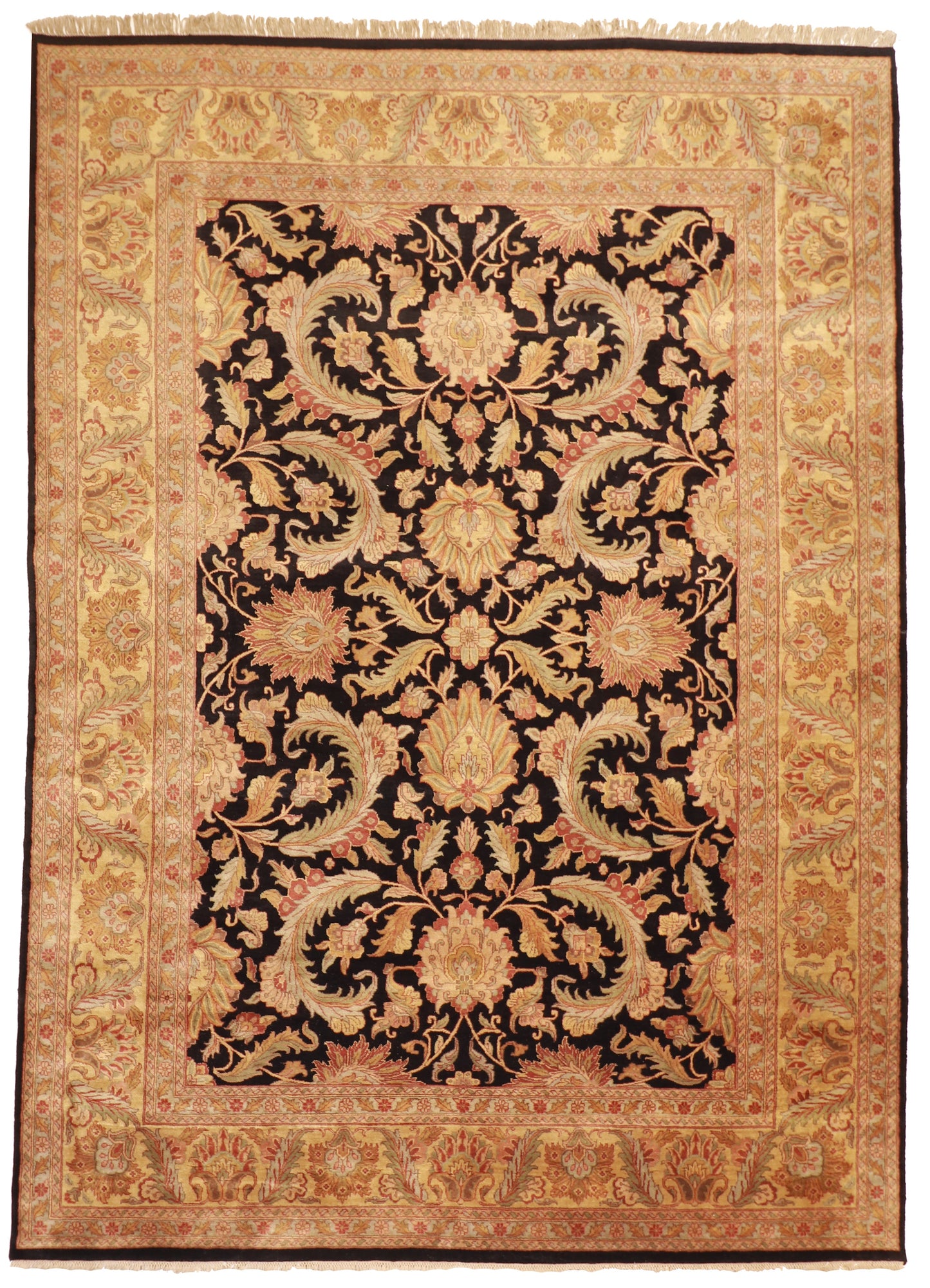 10 x 14  - Mahal Antique/Wool All Over Rectangle - Hand Knotted Rug