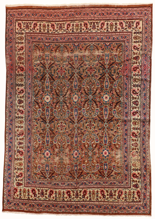 8 x 10  - Tabriz Fine All Over Rectangle - Hand Knotted Rug