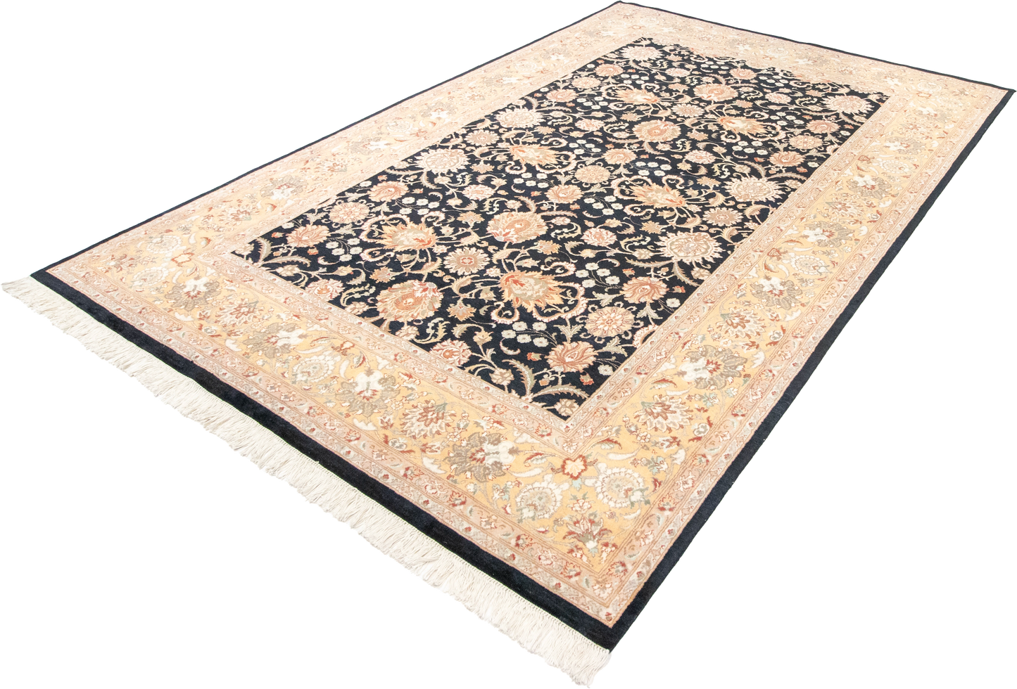 6x9 - Qum Fine/Wool All Over Rectangle - Hand Knotted Rug - 50363