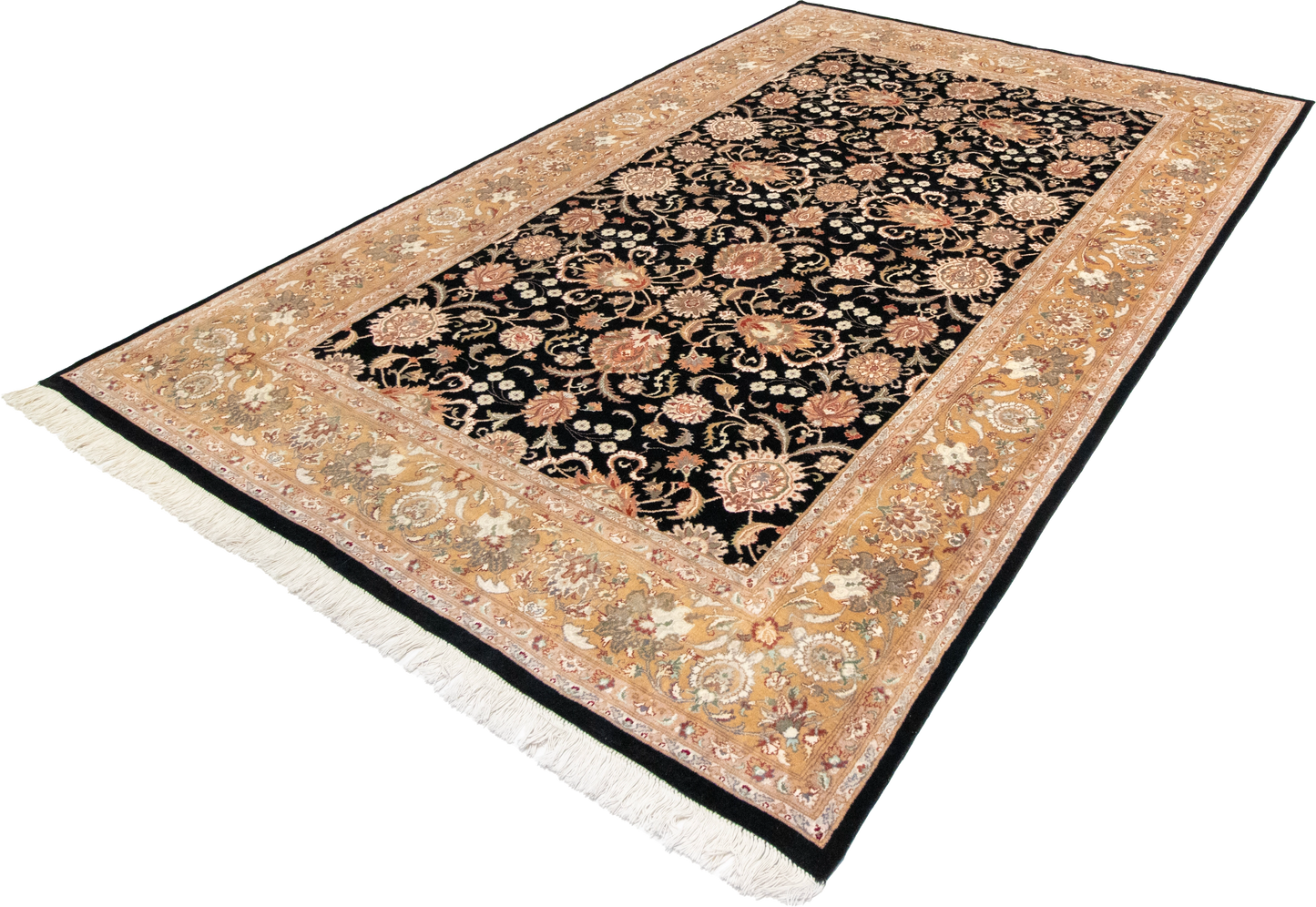 6x9 - Qum Fine/Wool All Over Rectangle - Hand Knotted Rug - 50363