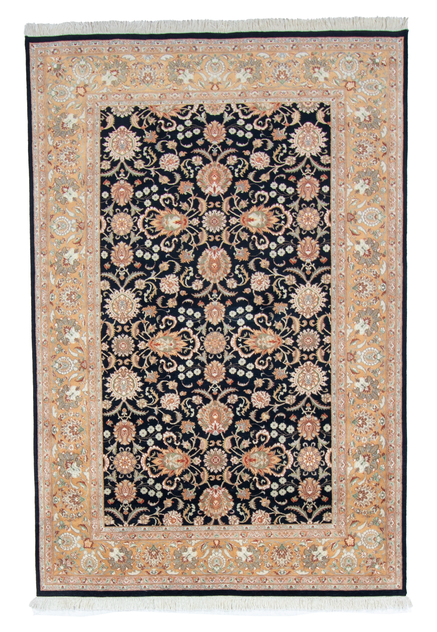 6x9 - Qum Fine/Wool All Over Rectangle - Hand Knotted Rug - 50363