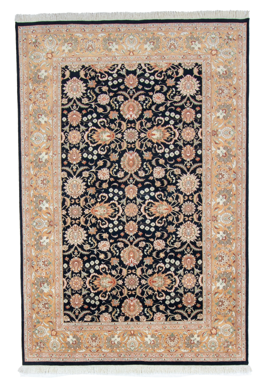 6x9 - Qum Fine/Wool All Over Rectangle - Hand Knotted Rug - 50363