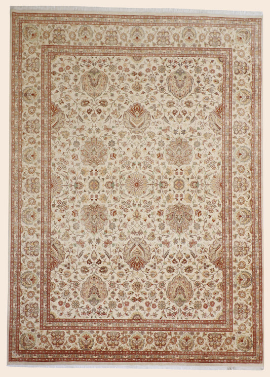 9 x 12 - Mahal Fine/Wool All Over Rectangle - Hand Knotted Rug