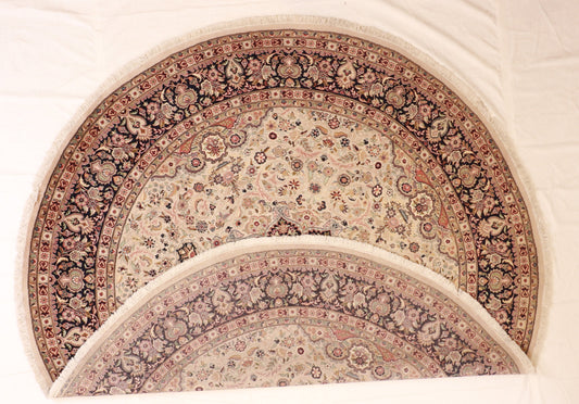 Round - Frahan Fine Floral Rectangle - Hand Knotted Rug