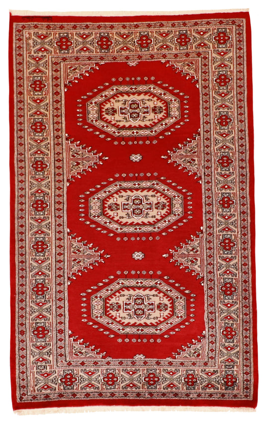 W 3 L 4.8 Kashmirie 100% Wool Handmade Geometric Design - 50690