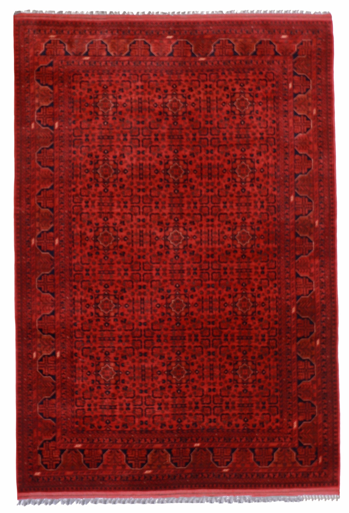 7x10 - Turkaman Wool All Over Rectangle - Hand Knotted Rug