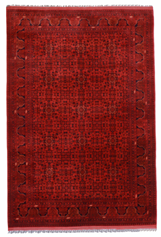 7x10 - Turkaman Wool All Over Rectangle - Hand Knotted Rug