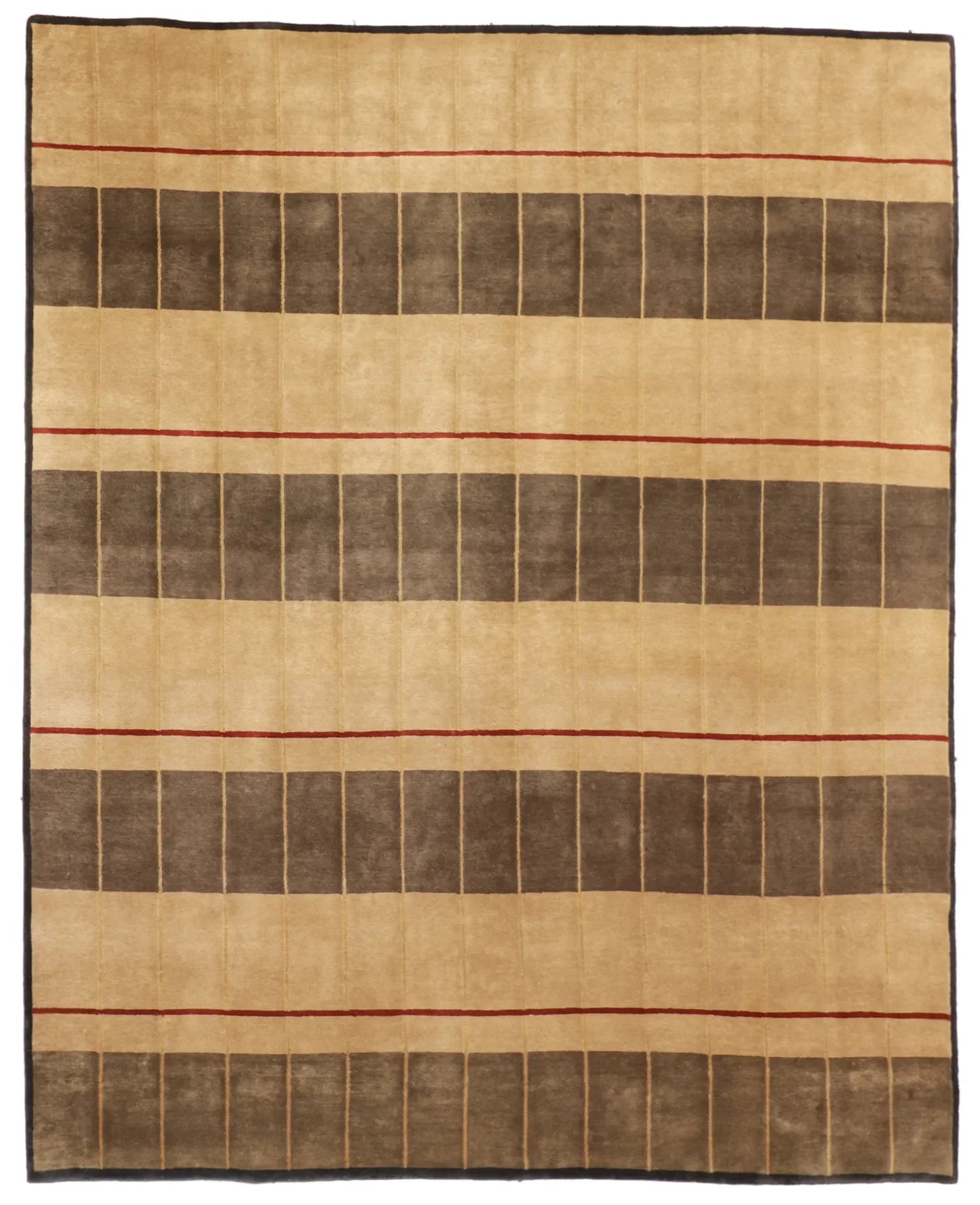 8x10 - Modern Wool All Over Rectangle - Hand Knotted Rug