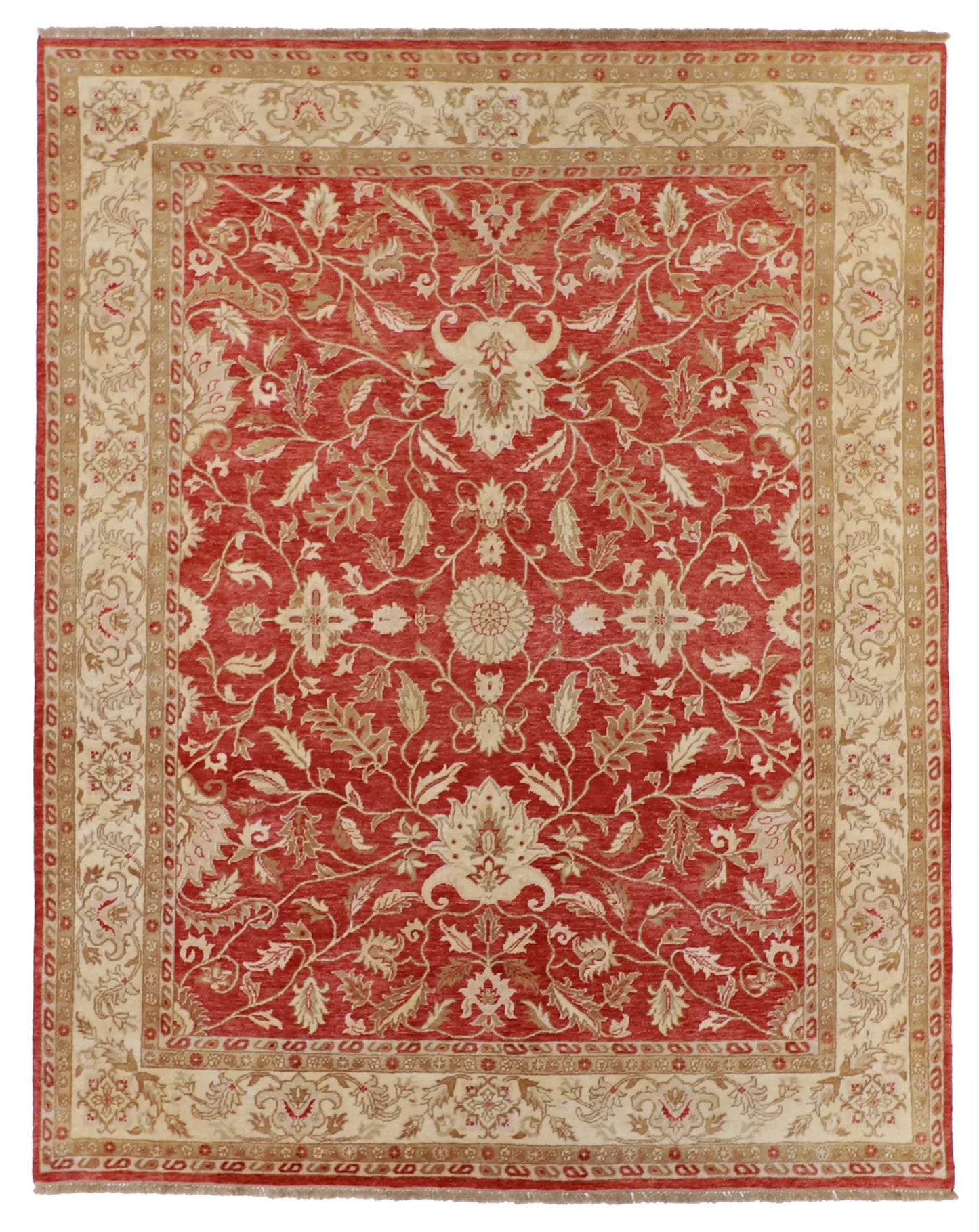 W 8 - L 10.1 - Frahan Wool Traditional Rectangle - Finest Hand-Knotted Quality Wool - 51308