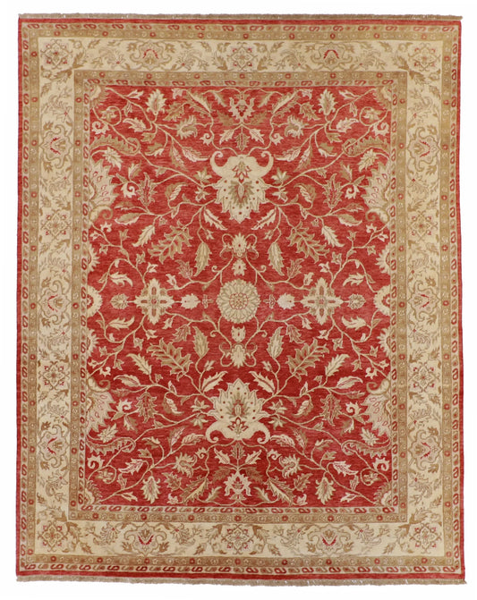 W 8 - L 10.1 - Frahan Wool Traditional Rectangle - Finest Hand-Knotted Quality Wool - 51308