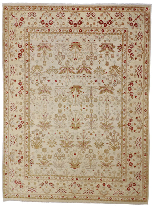 9x12 - Agra Wool All Over Rectangle - Hand Knotted Rug