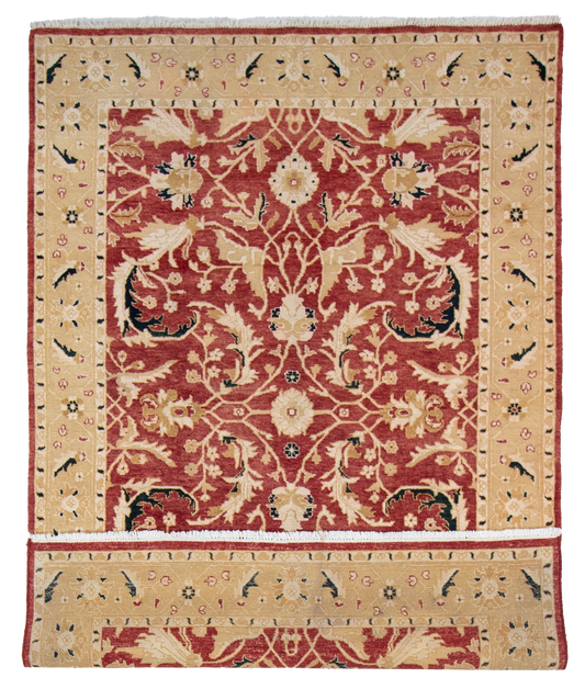 W 6 L 9 Frahan 100% Wool Hand-Woven All-Over Design - 51320