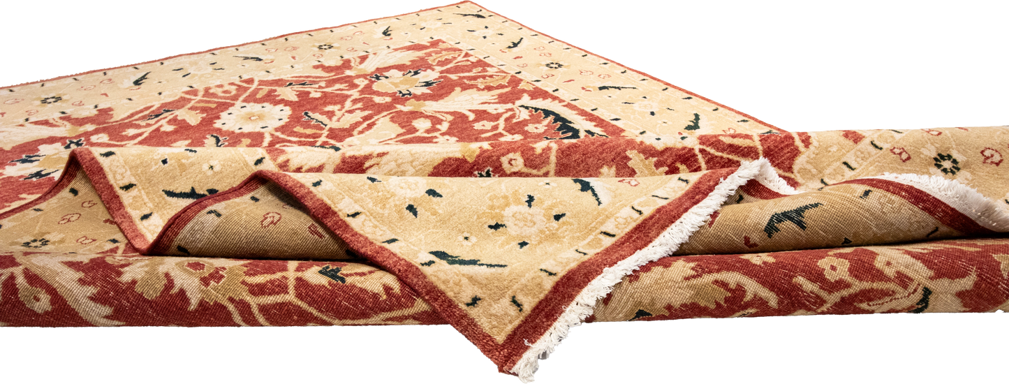 W 6 L 9 Frahan 100% Wool Hand-Woven All-Over Design - 51320