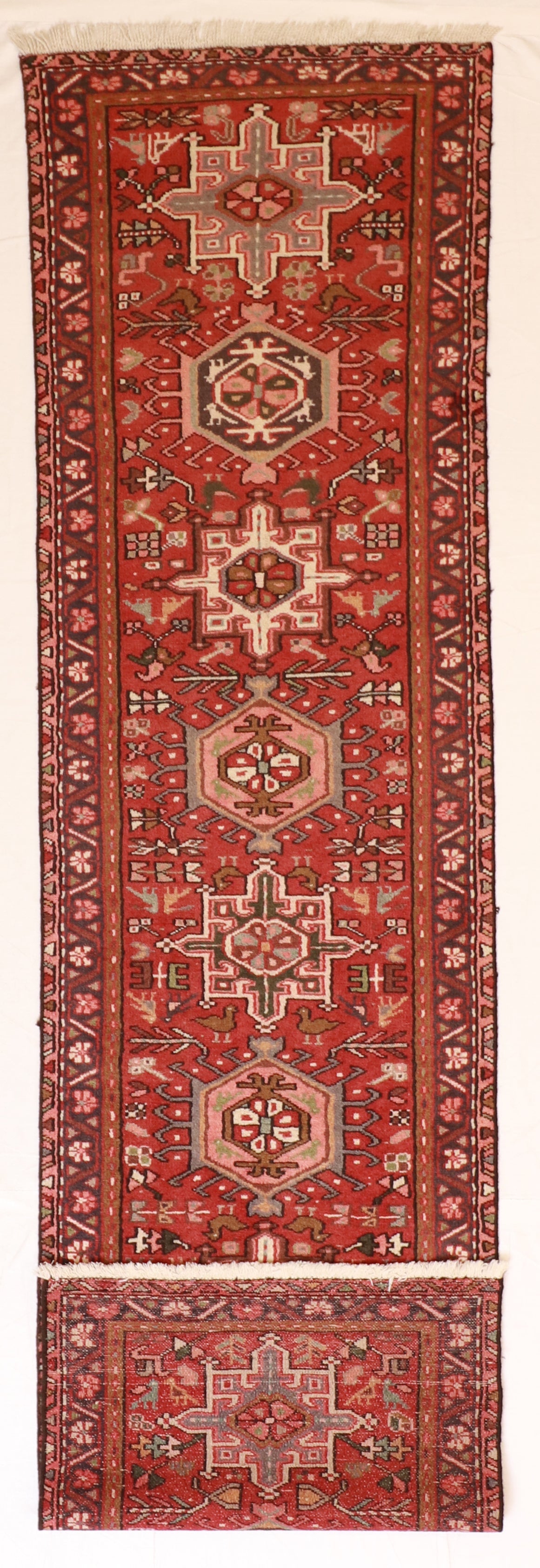 Runner - Karajeh Fine Geometric Rectangle - Hand Knotted Rug