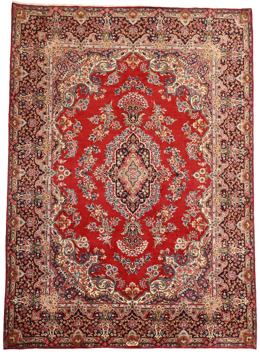 9x12 - Kerman Fine Floral Rectangle - Hand Knotted Rug