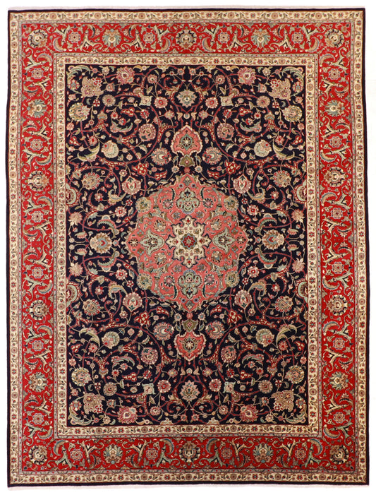 10x13 - Tabriz Fine Floral Rectangle - Hand Knotted Rug
